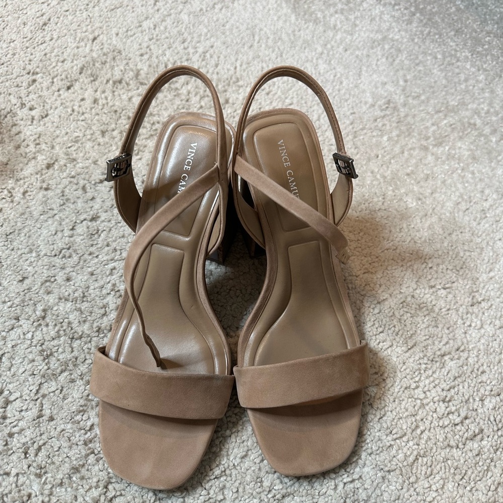 Vince Camuto block heels size 7
